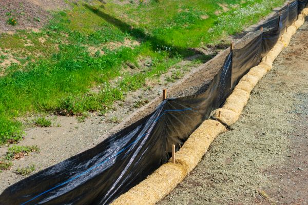 Straw Wattle Installation in Prescott