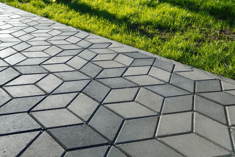 Modern paver design with geometric pattern
